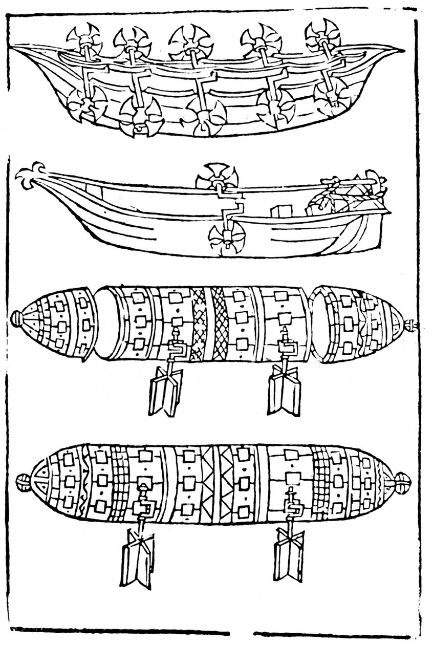 Savaşta kullanılmak üzere çeşitli kürek tekneleri, 1483 by Unbekannt