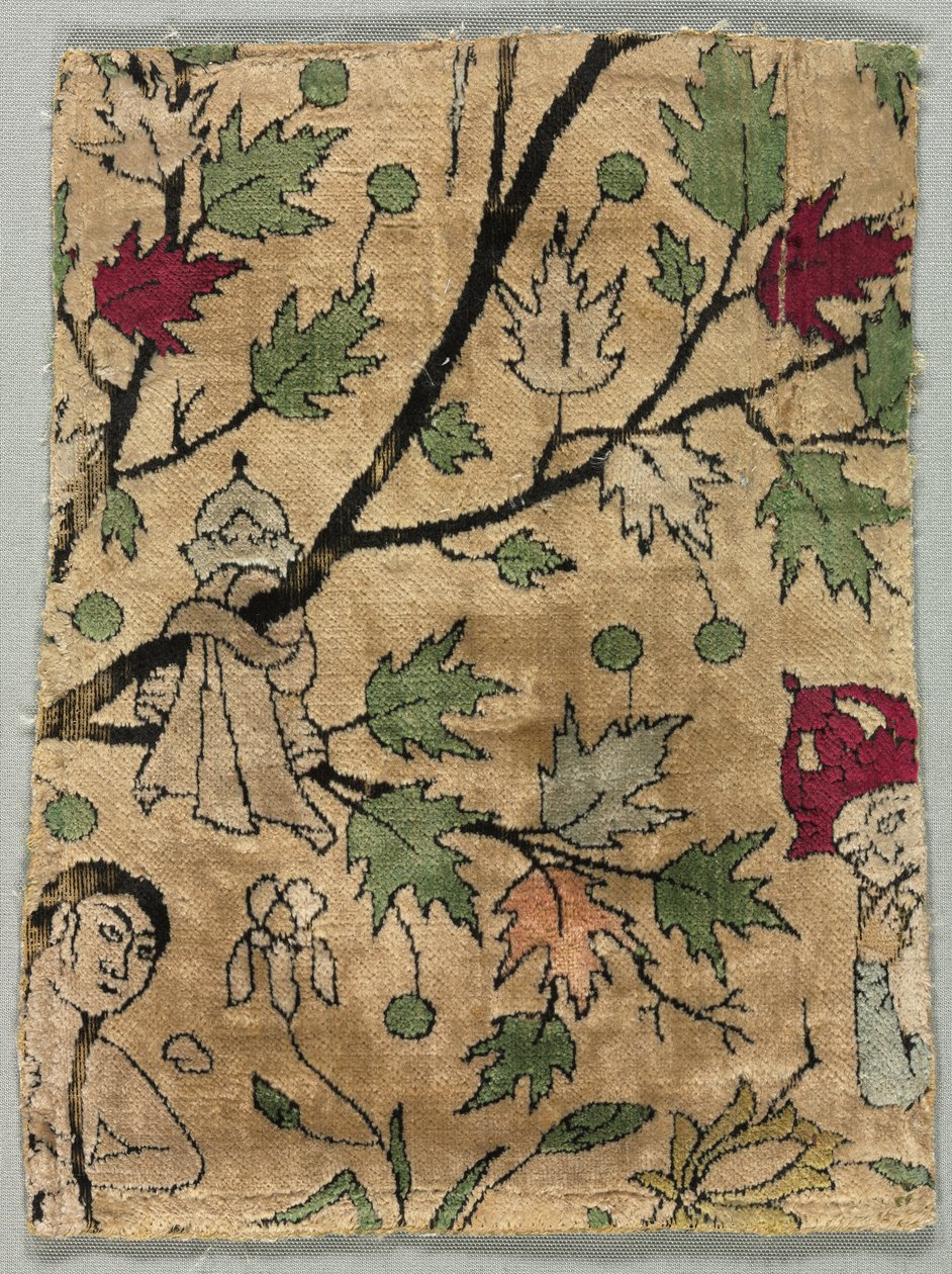 Kadife Parça, Khusrau Şirin Banyosunu Görüyor, 1550-99. by Unbekannt