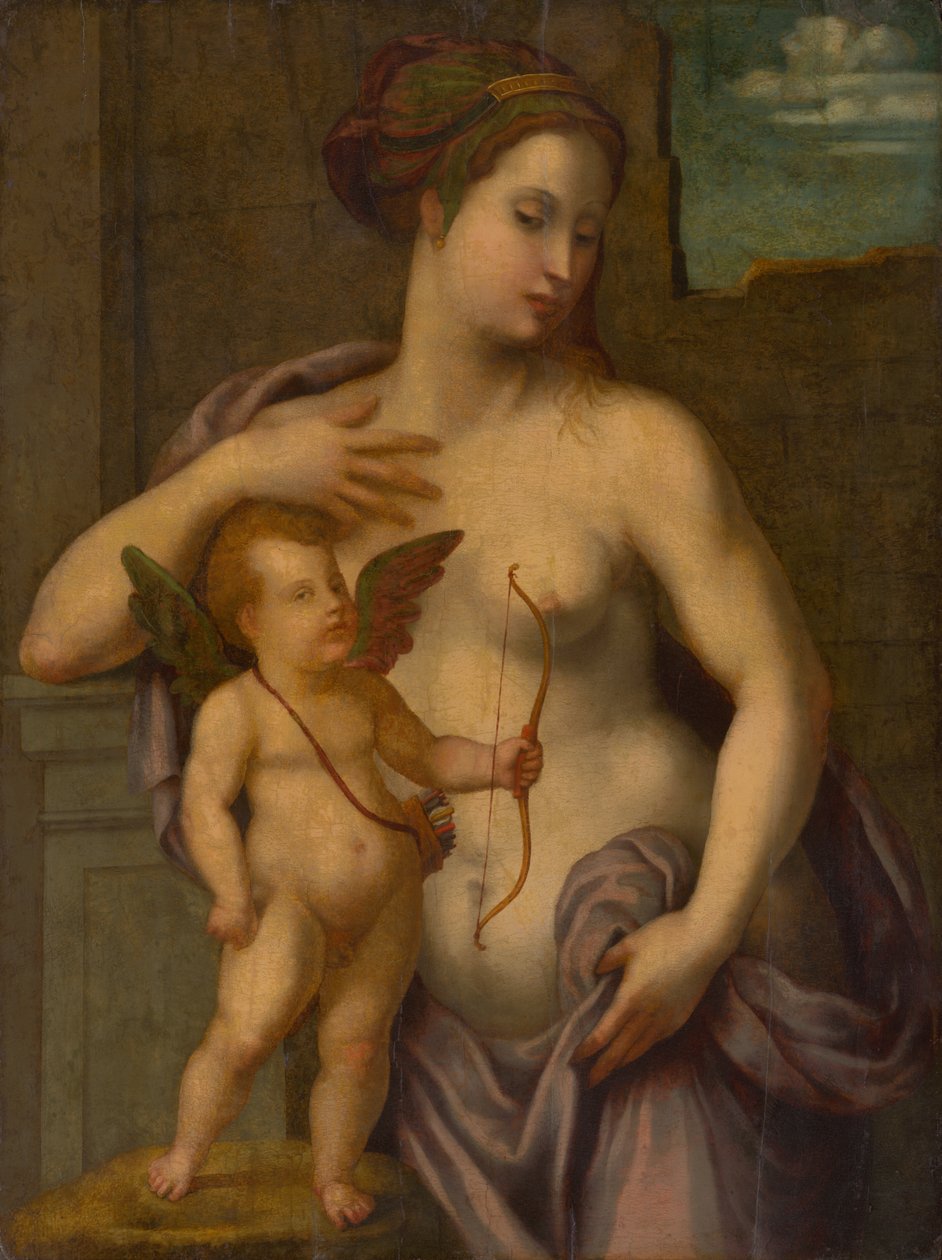 Cupid ile Venüs by Unbekannt