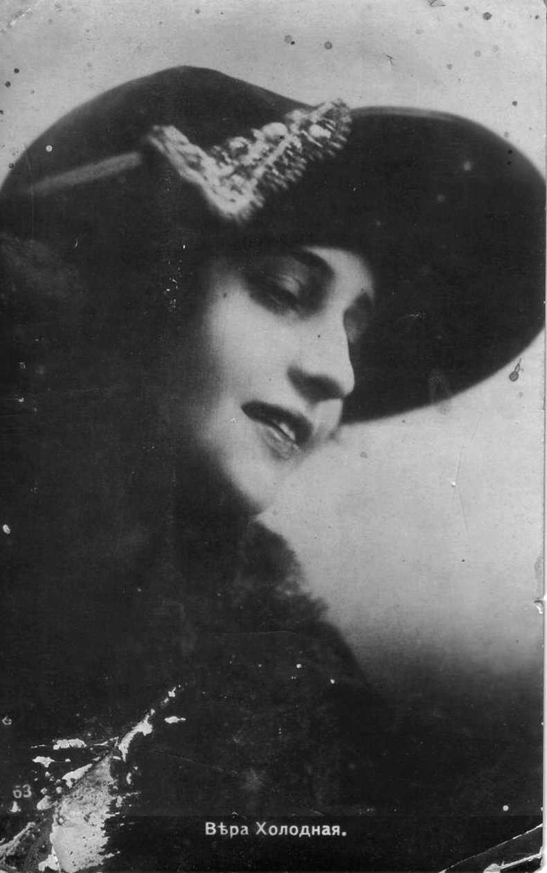 Vera Kholodnaya, Rus sessiz film yıldızı, 1910