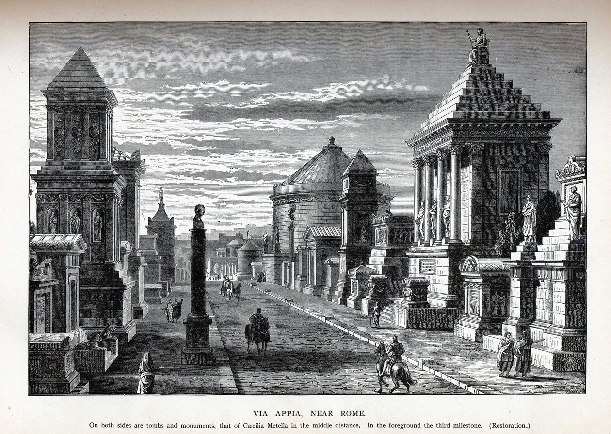 Via Appia Yakınında Roma Yeniden İnşası, 1882 by Unbekannt