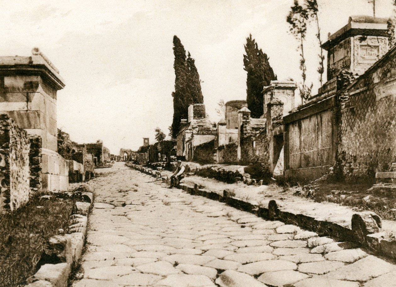 Via delle Tombe, Pompeii, İtalya, c1900s by Unbekannt