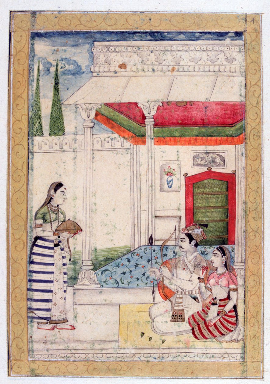 Vibhasa Ragini, Ragamala Albümü, Rajasthan Okulu, 19. Yüzyıl by Unbekannt