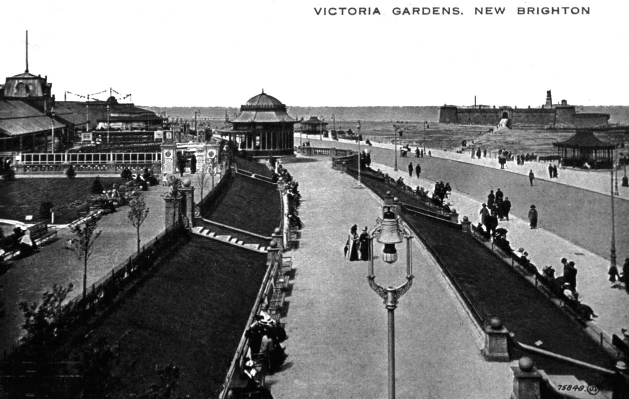 Victoria Bahçeleri, New Brighton, Lancashire, 20. yüzyılın başlarında by Unbekannt