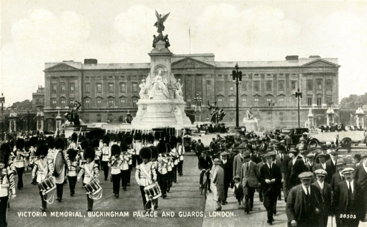 Victoria Anıtı, Buckingham Sarayı ve Muhafızları, Londra, 1930