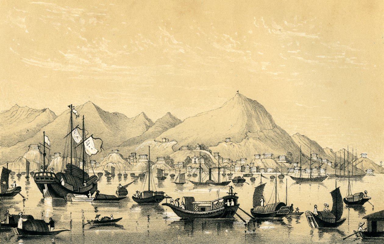 Victoria Kasabası, Hong Kong Adası, 1847 by Unbekannt