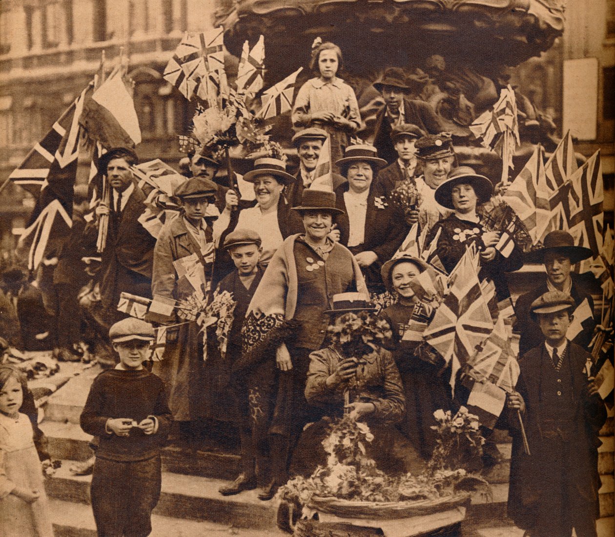 Eros altında zafer kutlamaları, Piccadilly, Londra, 1918, 1938 by Unbekannt
