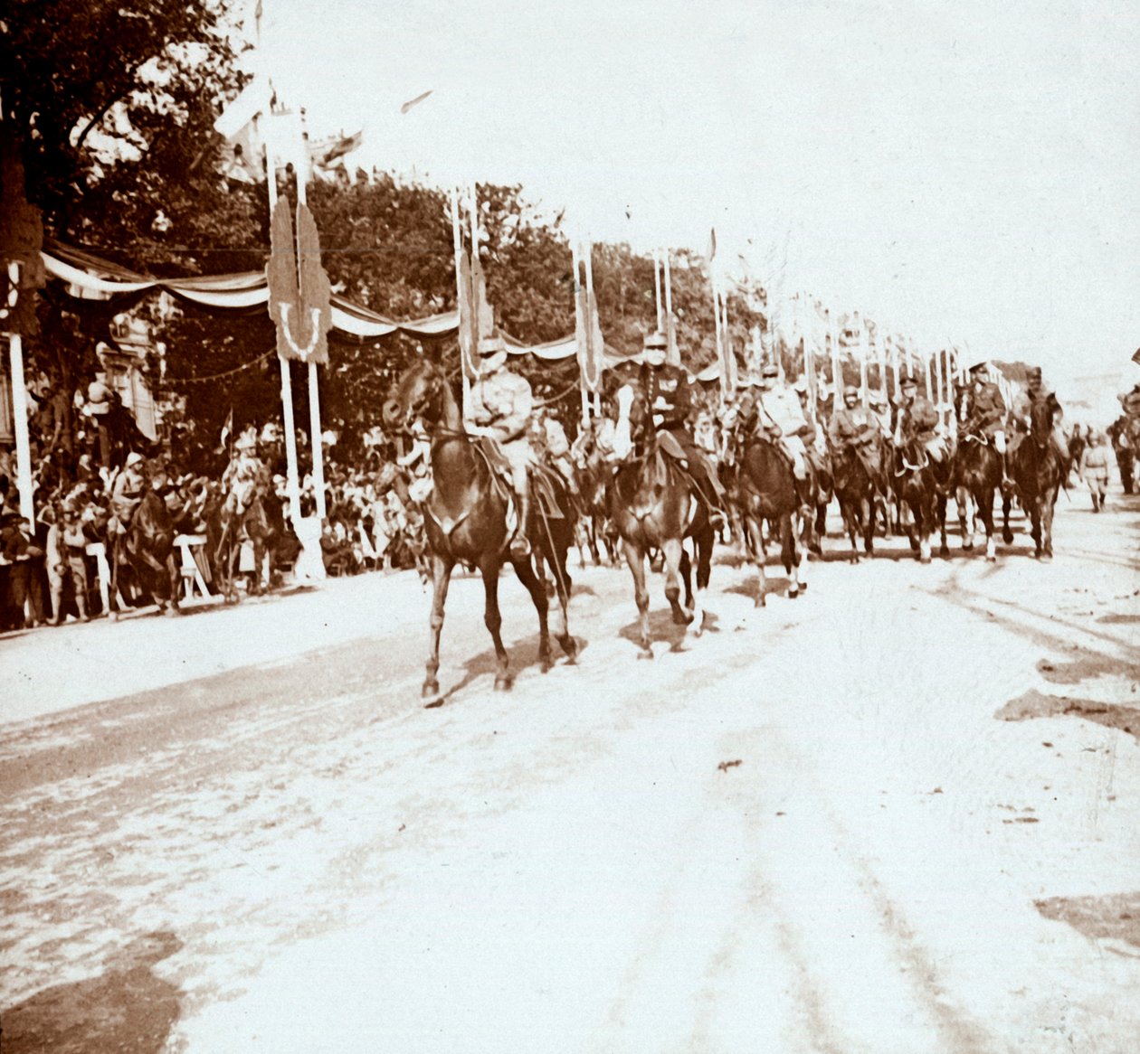 Zafer geçit töreni, Paris, Fransa, c1918-c1919 by Unbekannt