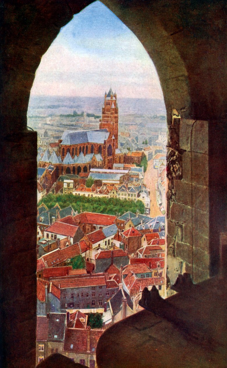 Bruges çan kulesinden görünüm, Belçika, c1924 by Unbekannt