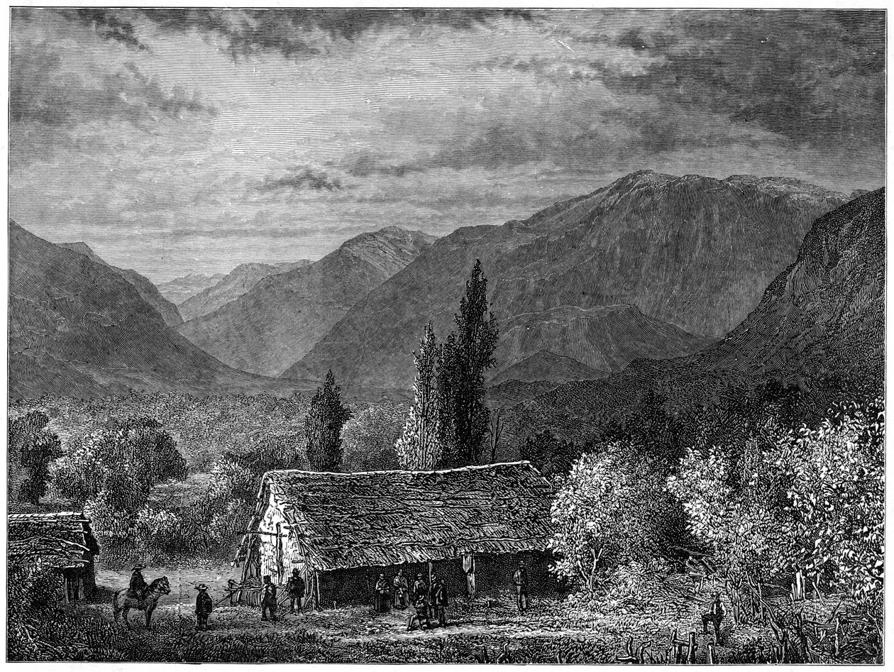 Cordillera vadisinde görünüm, Şili, 1877 by Unbekannt
