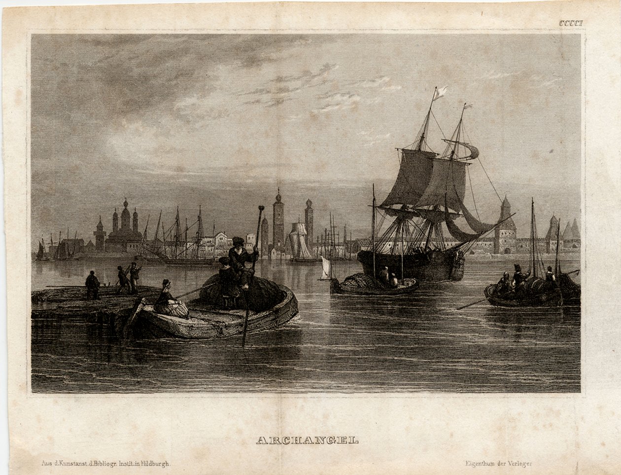 Arkhangelsk manzarası, 1833 by Unbekannt