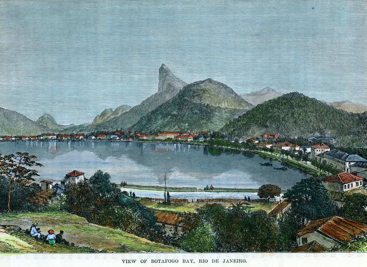 Botafogo Körfezi manzarası, Rio de Janeiro, Brezilya, c1880 by Unbekannt