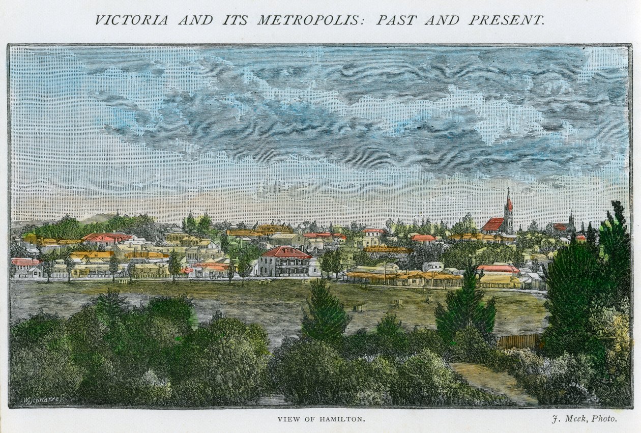 Hamilton görünümü, Victoria, Avustralya, c1885 by Unbekannt