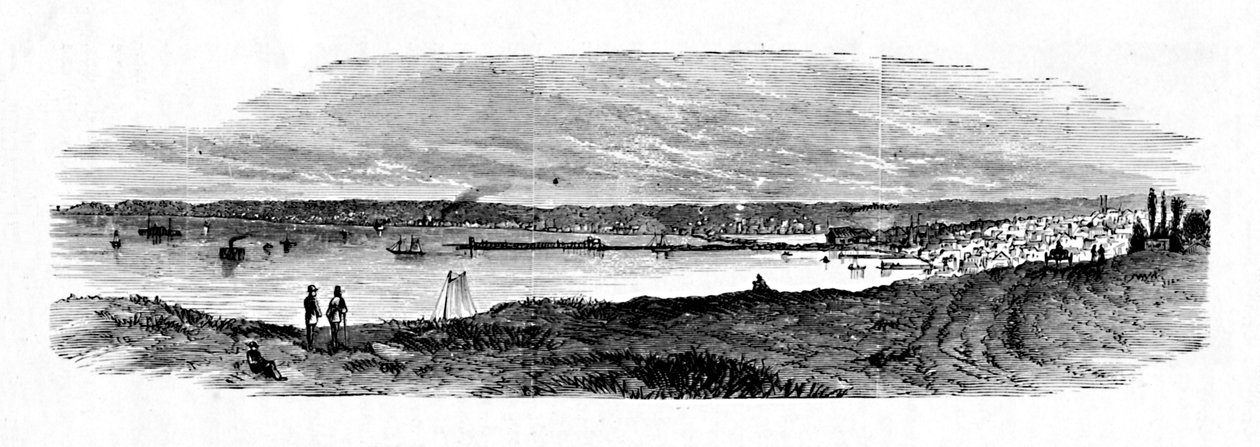 Milwaukee Körfezi manzarası, Michigan Gölü, 1883 by Unbekannt