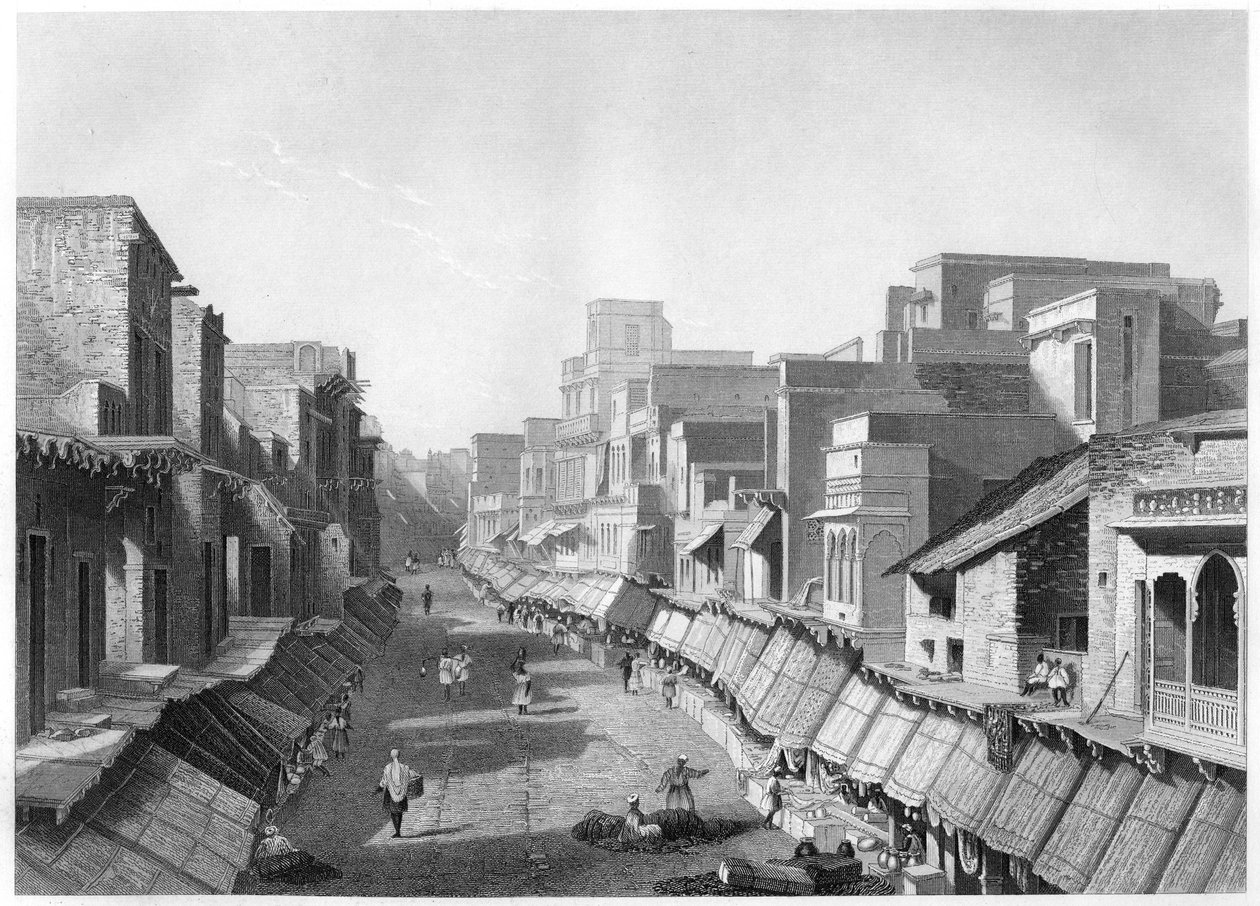 Ana Caddenin Görünümü, Agra, c1860 by Unbekannt
