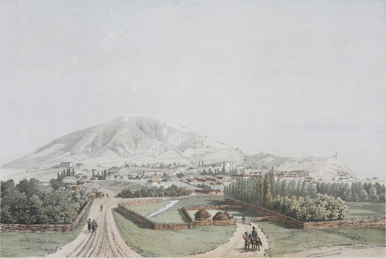 Pyatigorsk manzarası, 19. yüzyılın ortalarında by Unbekannt