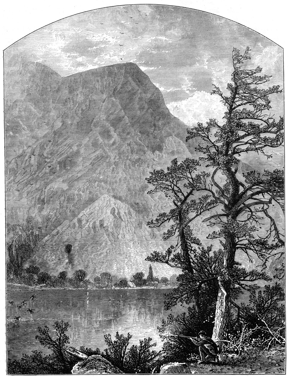 Blue Mountains mahmuzunun görünümü, Delaware Water Gap, New Jersey, ABD, 1877 by Unbekannt