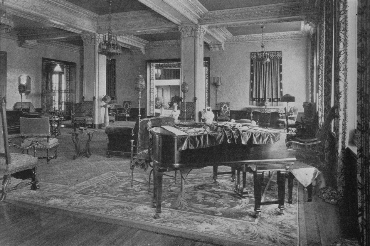 Salonun görünümü, Gaylord Apartments, Los Angeles, California. 1924 by Unbekannt