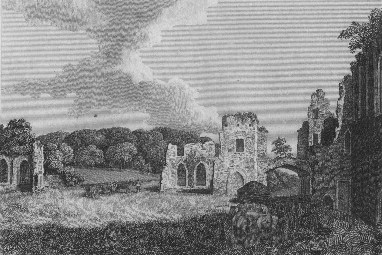 St. Agatha Manastırı Harabelerinin bir bölümünün görünümü: Eastby, Yorkshire, 1791 yakınlarında by Unbekannt