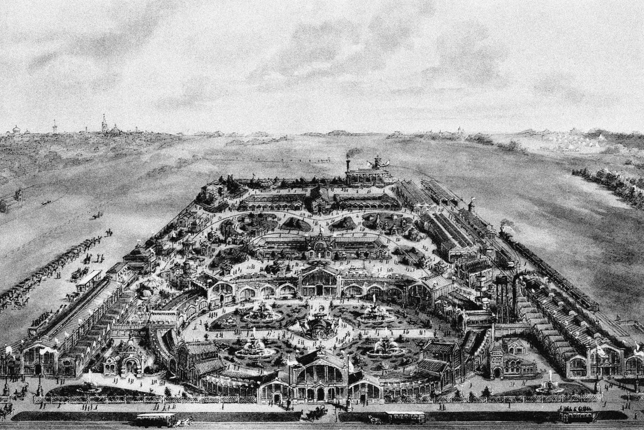 1882 Khodynka Tüm Rusya Sergisinden Görünüm, Moskova, 1882 by Unbekannt