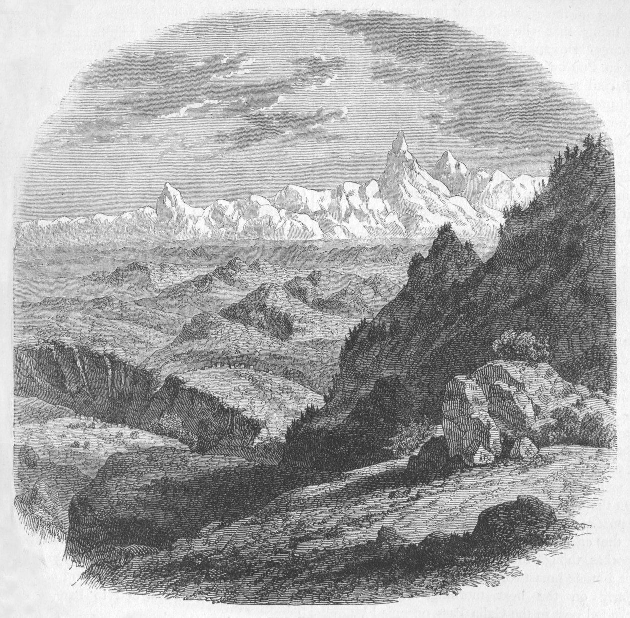 Himalaya Sıradağlarının Görünümü, c1880 by Unbekannt