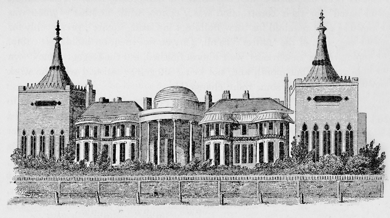 Wrights Dolaşan Kütüphanesinden alınan Pavyonun görünümü, Mayıs 1818, 1939 by Unbekannt