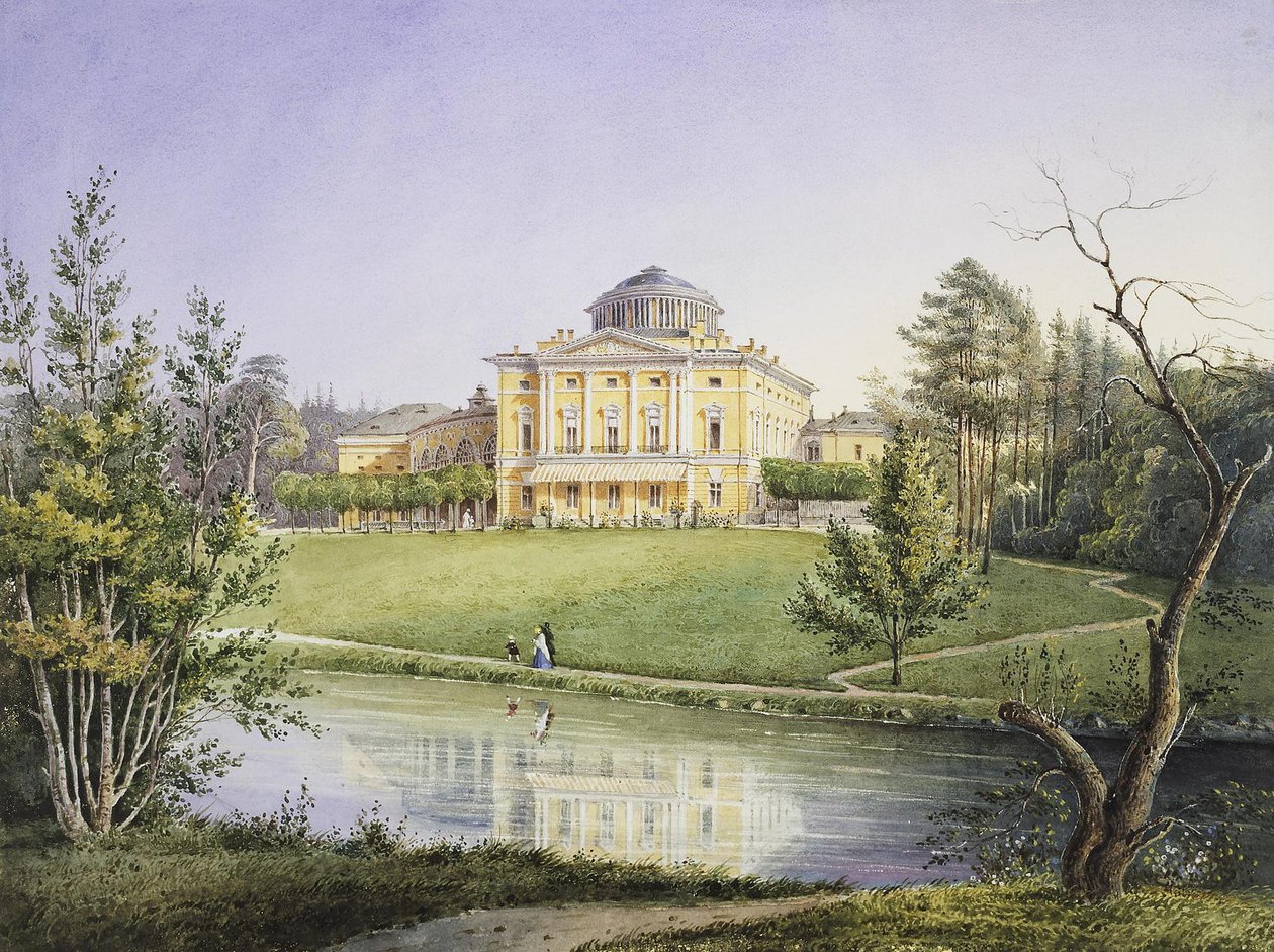 Pavlovsk Sarayı'nın görünümü, 1847 by Unbekannt