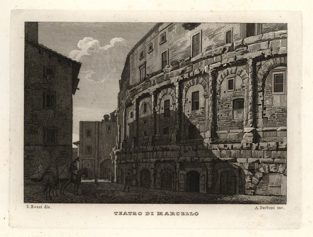 Marcellus Tiyatrosu'nun görünümü, Teatro di Marcello, Roma by Unbekannt