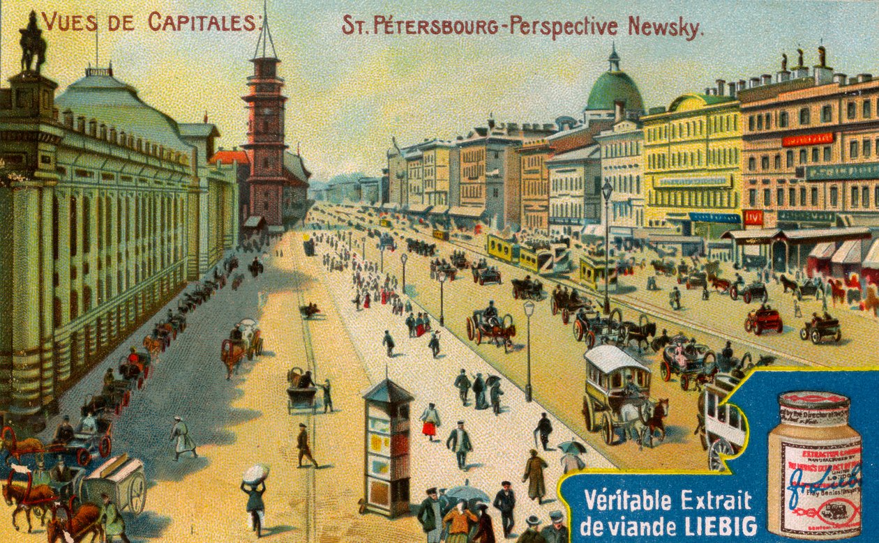 Başkentlerin Görünümleri: Nevsky Prospect, St Petersburg, c1900 by Unbekannt