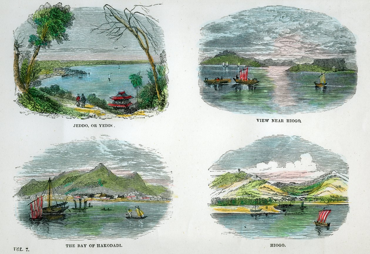 Japonya'nın başlıca şehir ve limanlarından görüntüler, c1880 by Unbekannt
