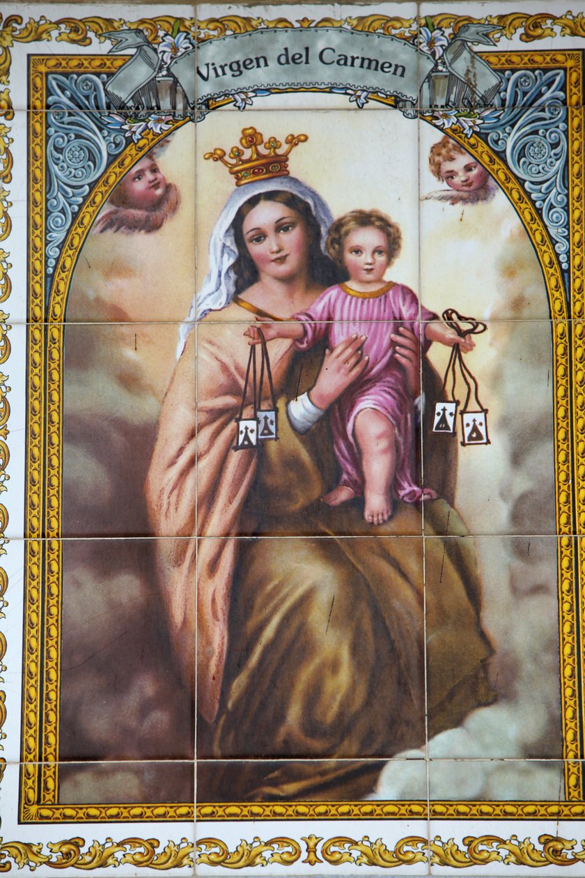 Virgen del Carmen mozaik Malagaİspanya by Unbekannt