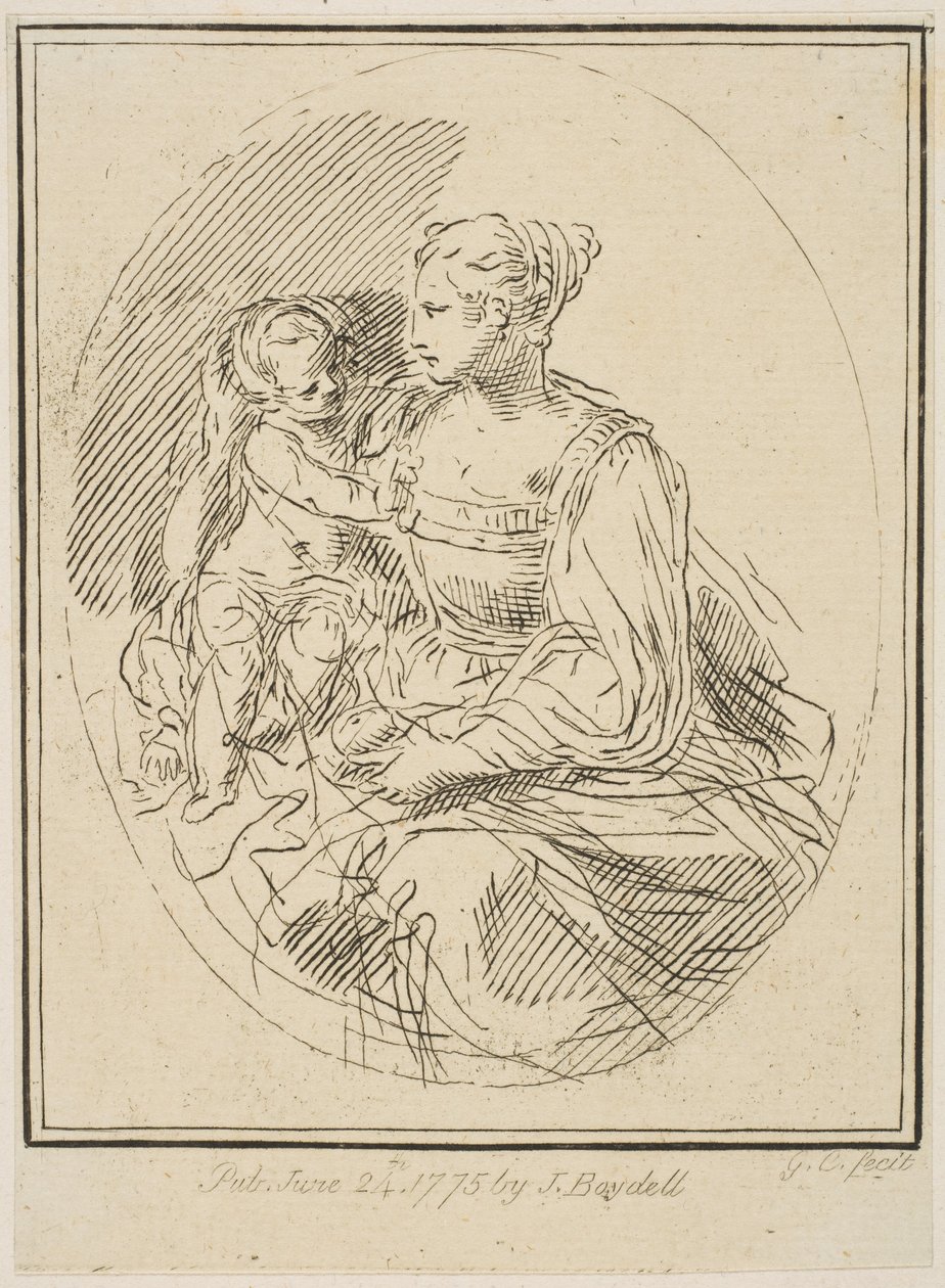Bakire ve Çocuk, 1775. by Unbekannt