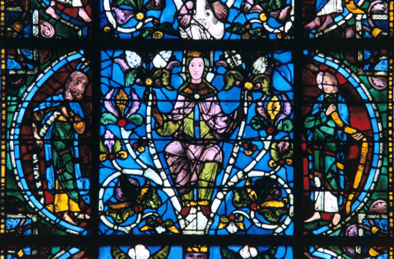 Bakire ve Peygamberler, vitray, Chartres Katedrali, Fransa, 1194-1260 by Unbekannt
