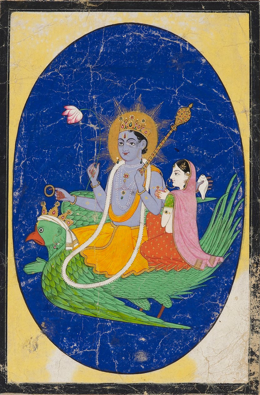 Vishnu ve eşi Garuda
