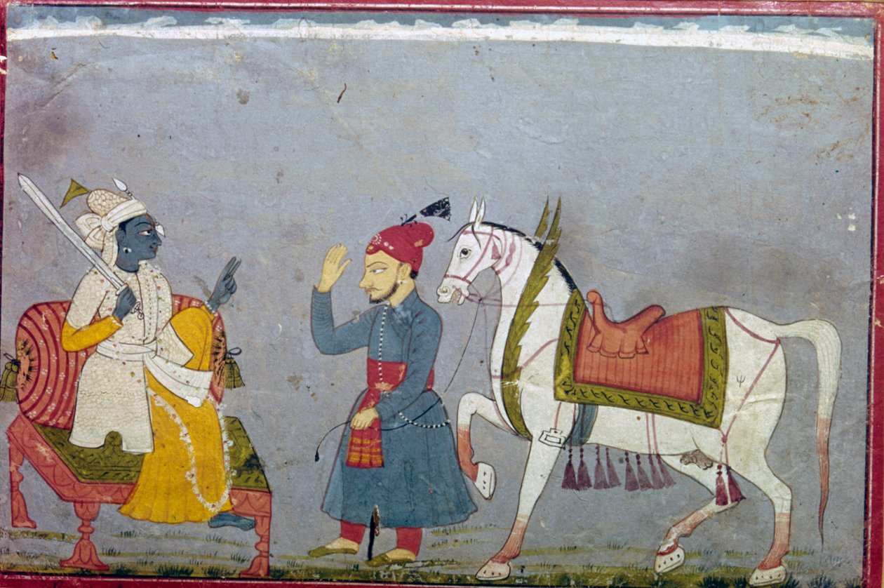 Beyaz Houre Kalki olarak 10. Enkarnasyonunda Vishnu, 1710-1720 by Unbekannt