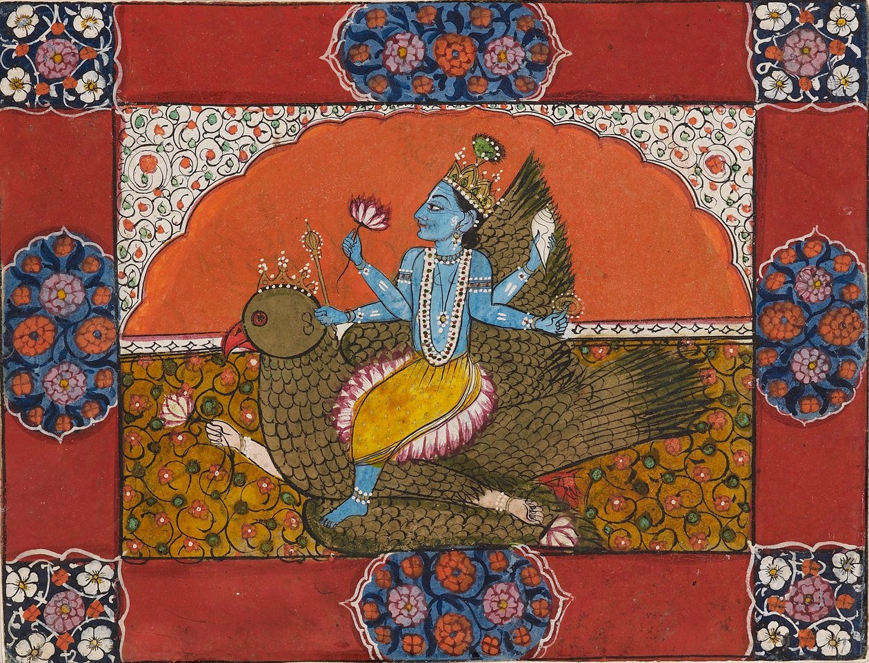Garuda üzerinde Vishnu, 19. yüzyılın başlarında by Unbekannt