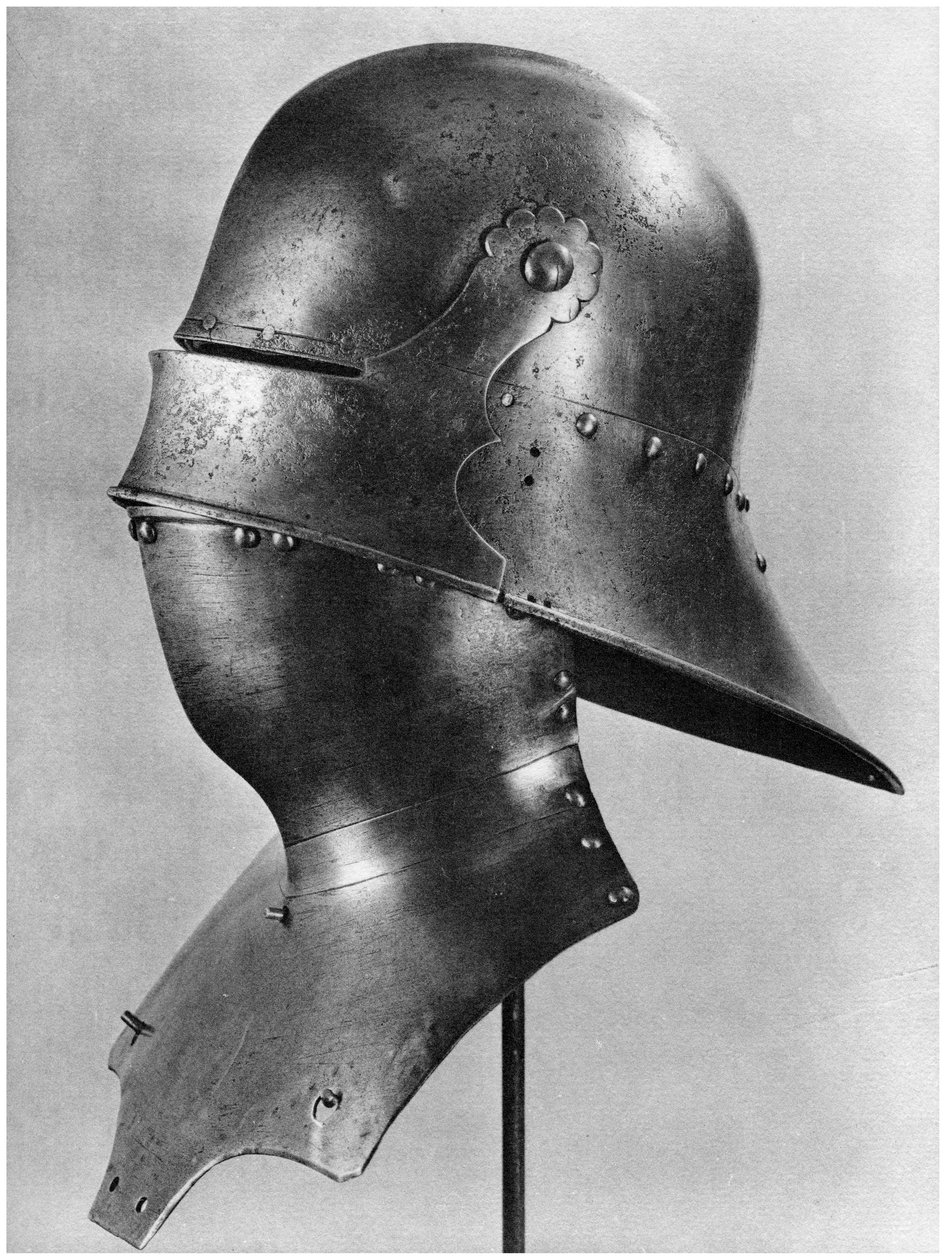 Vizörlü sallet ve bevor, c1480 1958 by Unbekannt