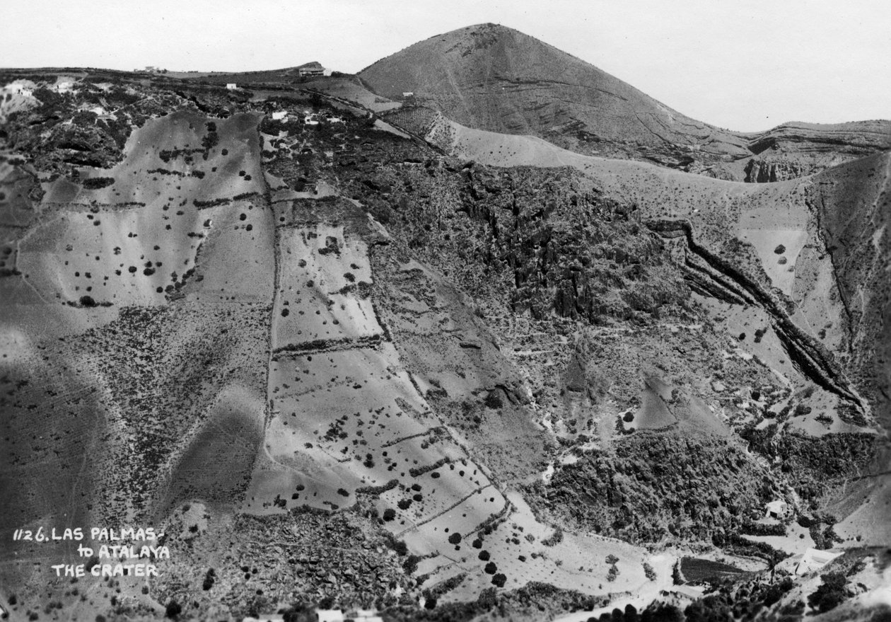 Las Palmas ve Atalaya, Gran Canaria, Kanarya Adaları, İspanya, 20. yüzyıl arasındaki volkanik krater by Unbekannt