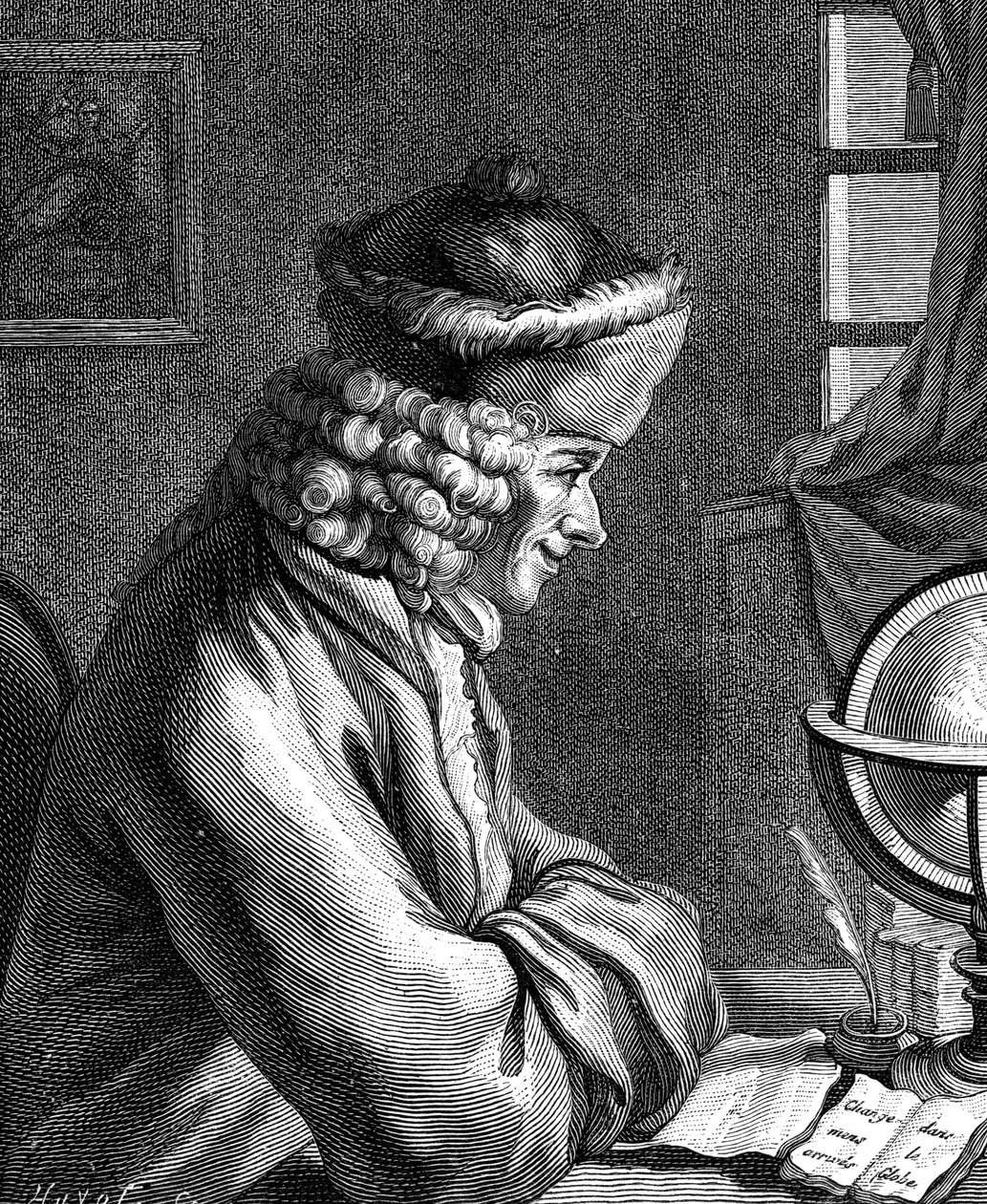 Voltaire, 18. yüzyıl Fransız yazarı, oyun yazarı, hicivci ve edebiyatçı by Unbekannt