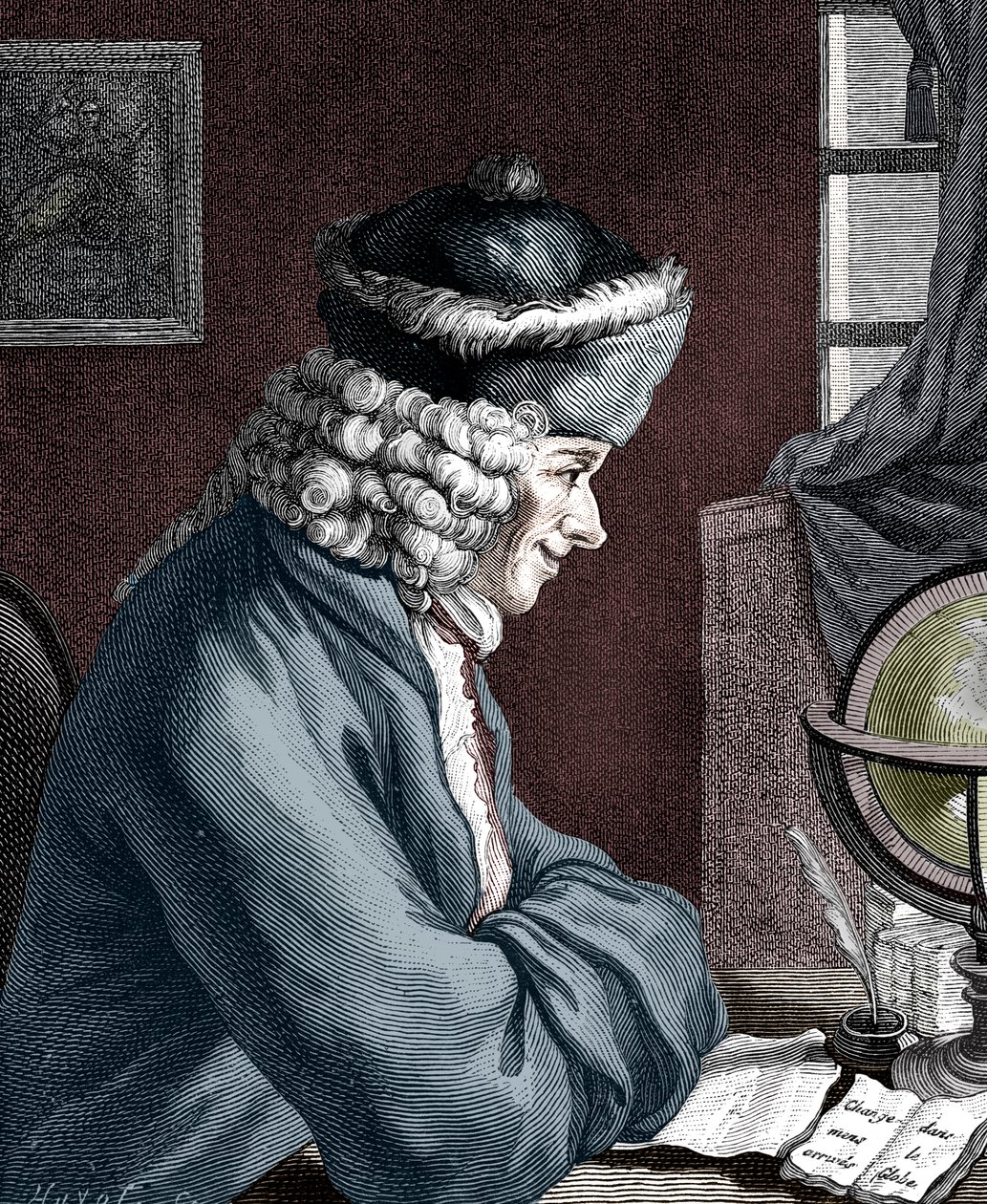 Voltaire, 18. yüzyıl Fransız yazarı, oyun yazarı, hicivci ve edebiyatçı by Unbekannt