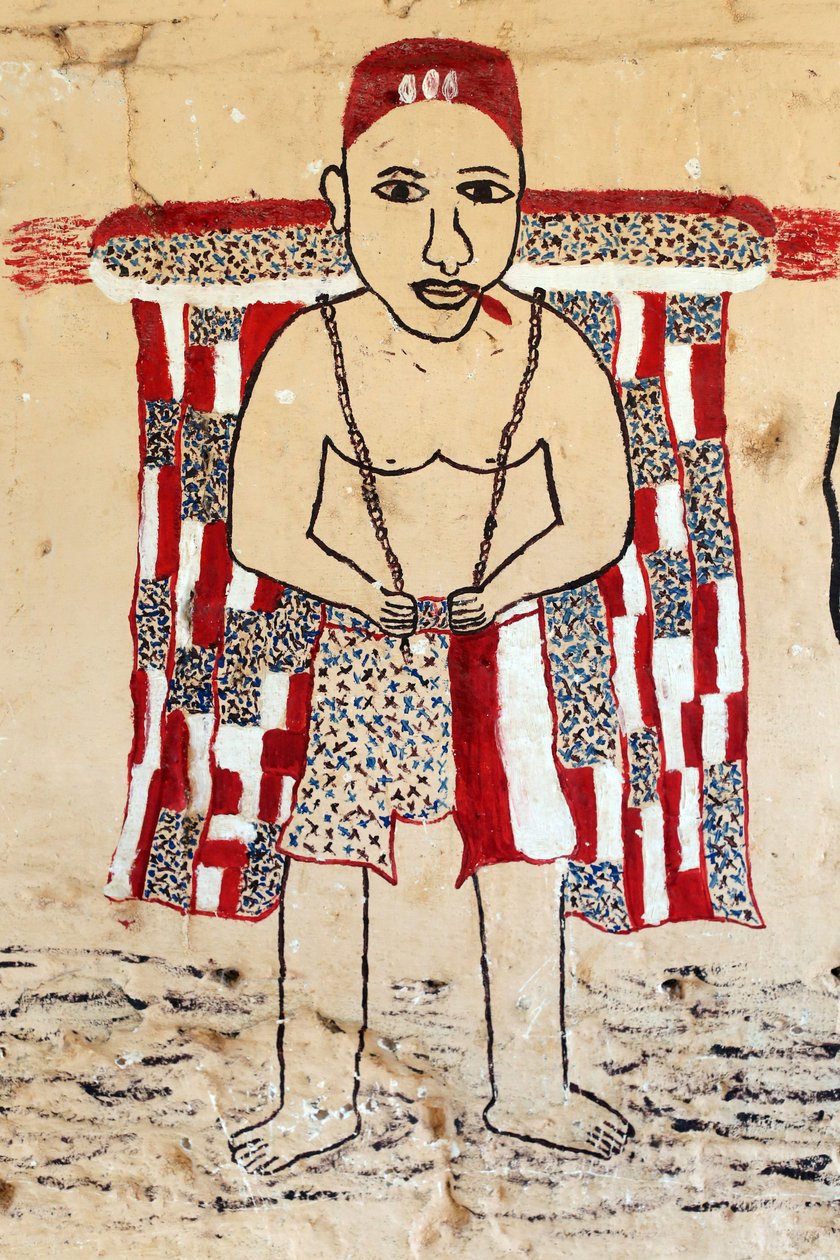 Bir manastırda Voodoo duvar resmi. Togoville, Togo by Unbekannt