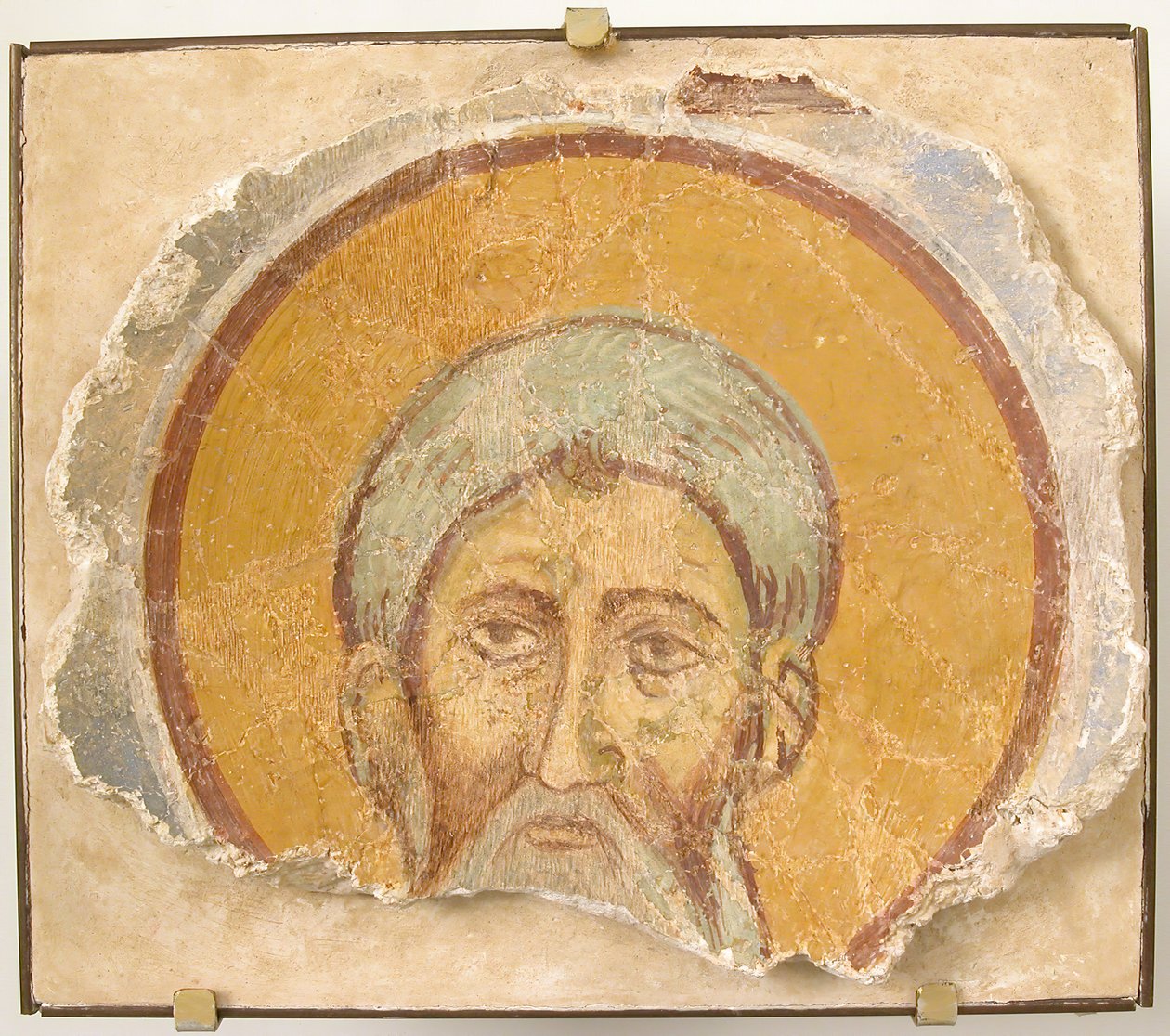 Bir Erkek Azizin Duvar Resmi, 12. yüzyıl, modern restorasyon. by Unbekannt