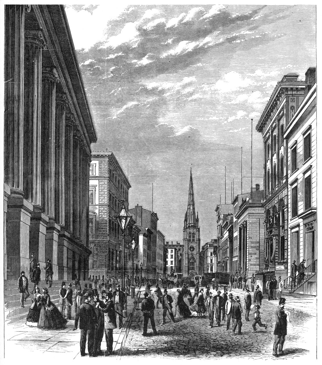 Wall Street, New York, 1869 by Unbekannt