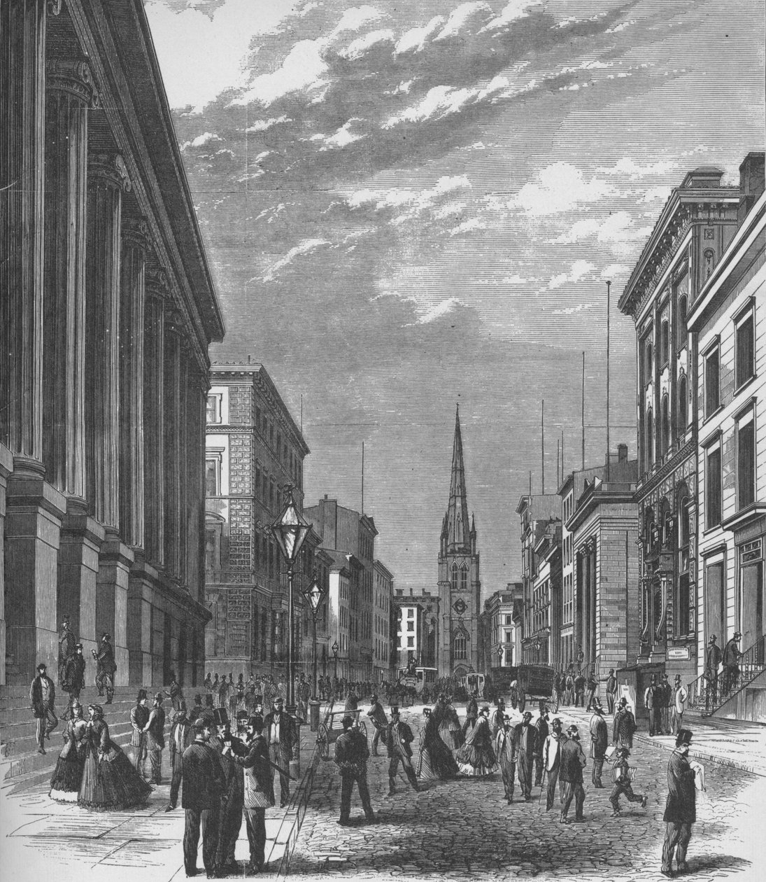 Wall Street, New York, 1866, 1938 by Unbekannt