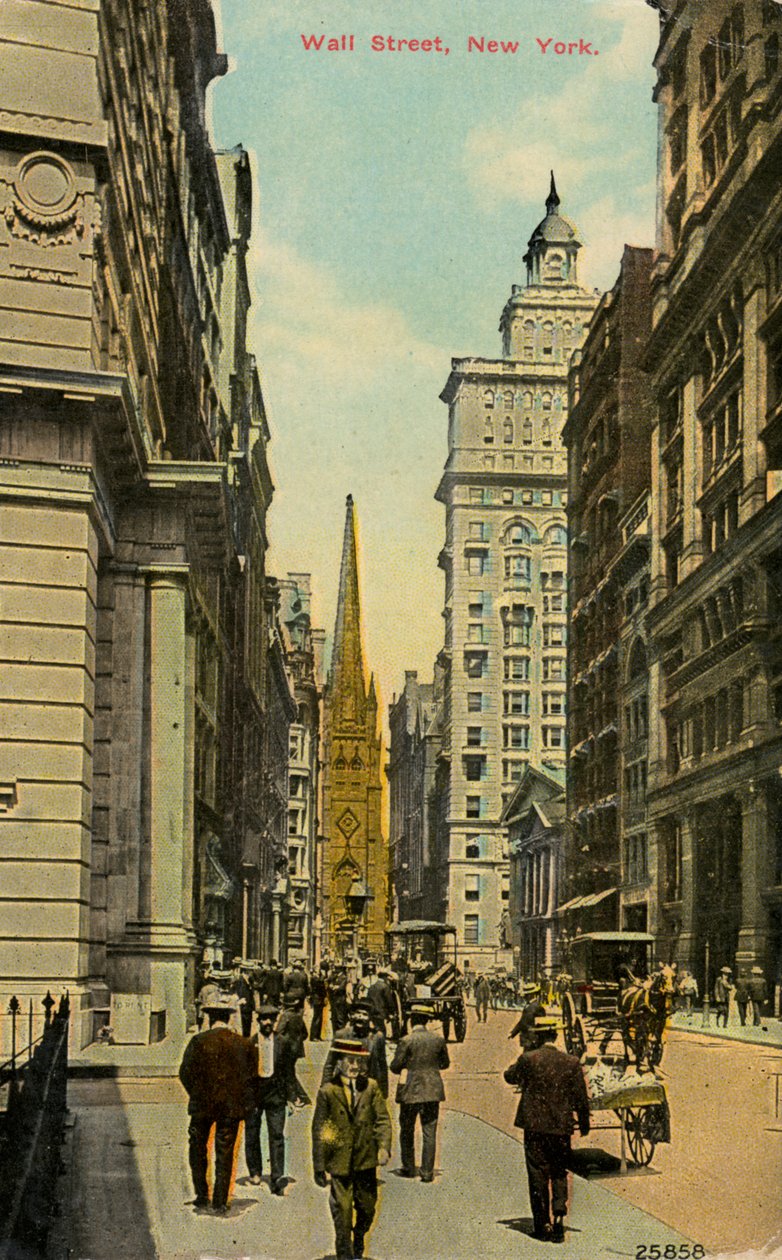 Wall Street, New York City, New York, ABD, c1890-c1909 by Unbekannt