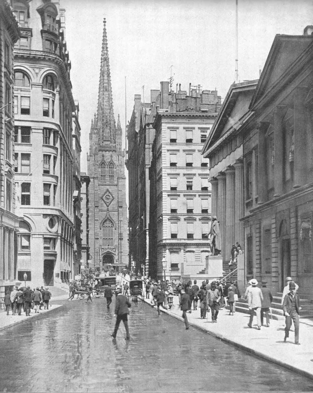 Wall Street, New York, ABD, c1900. by Unbekannt