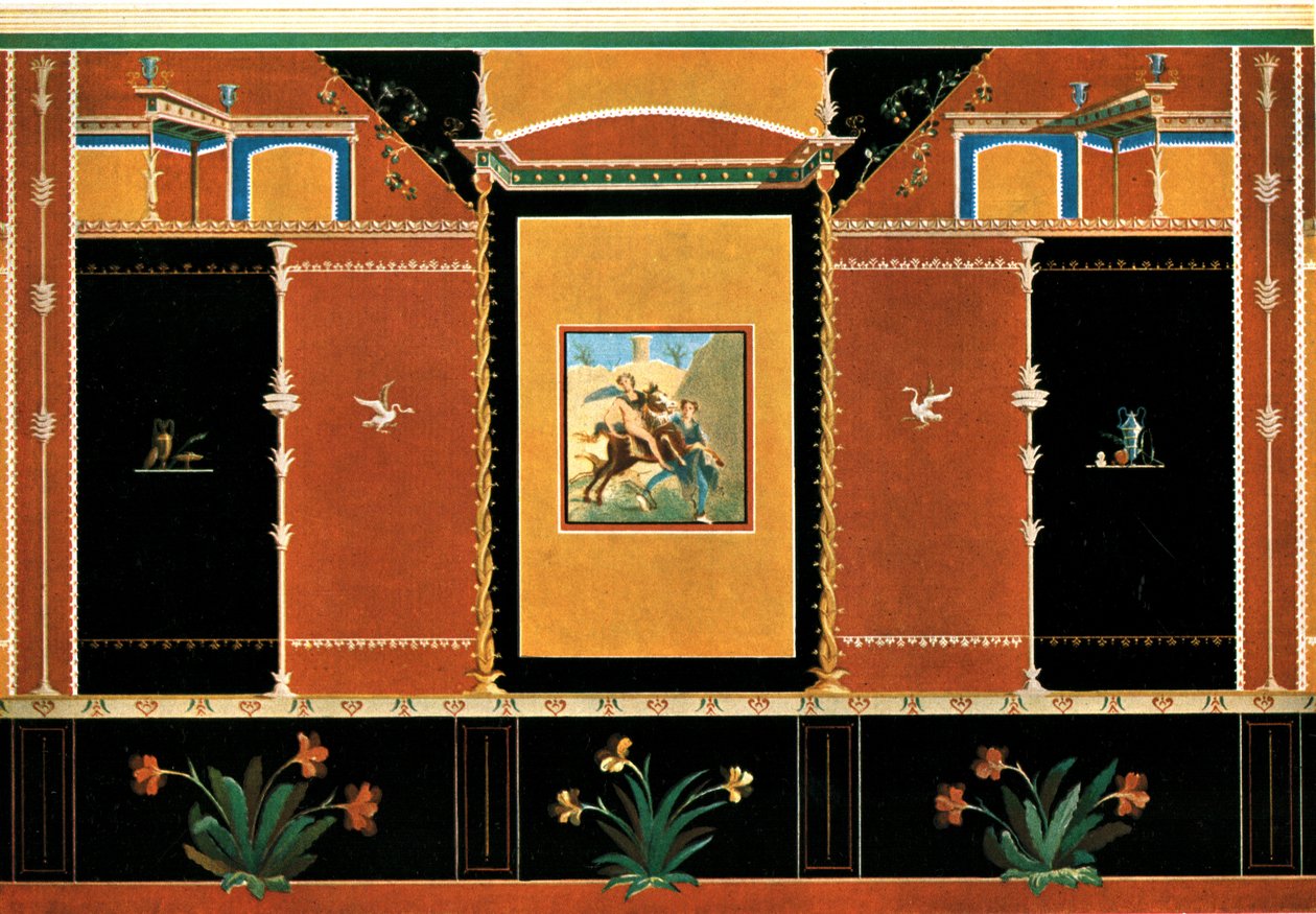Duvar dekorasyonu, Pompeii, İtalya, 1928. by Unbekannt