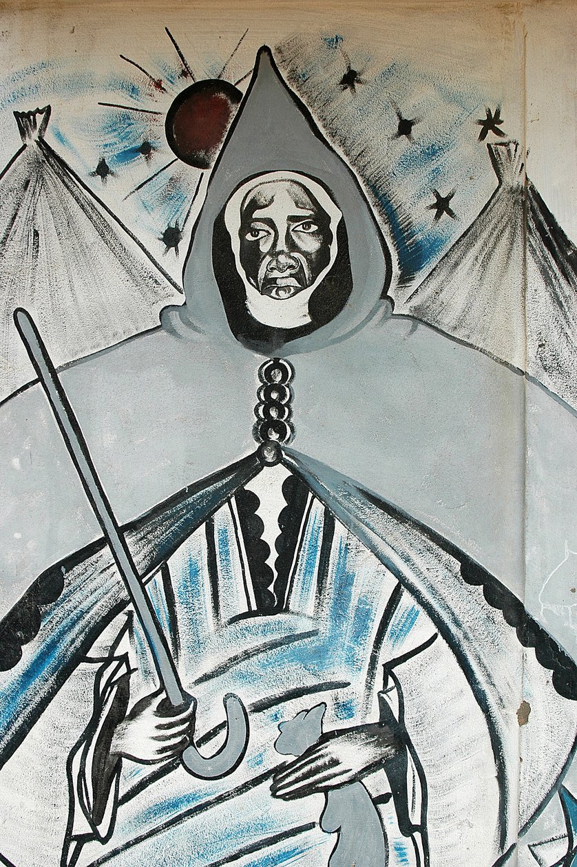 Müslüman bir manevi lideri tasvir eden duvar resmi, Dakar, Senegal by Unbekannt