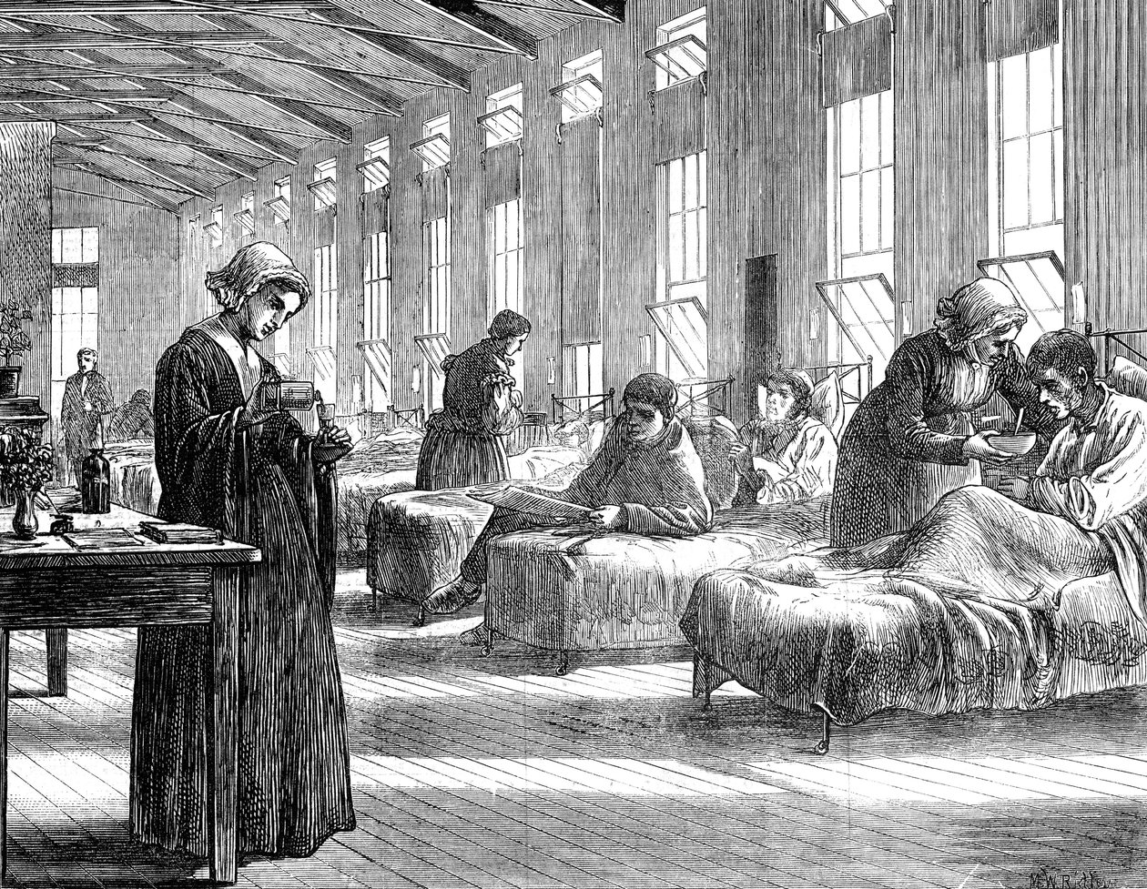 Hampstead Çiçek Hastalığı Hastanesinde Koğuş, 1871 by Unbekannt