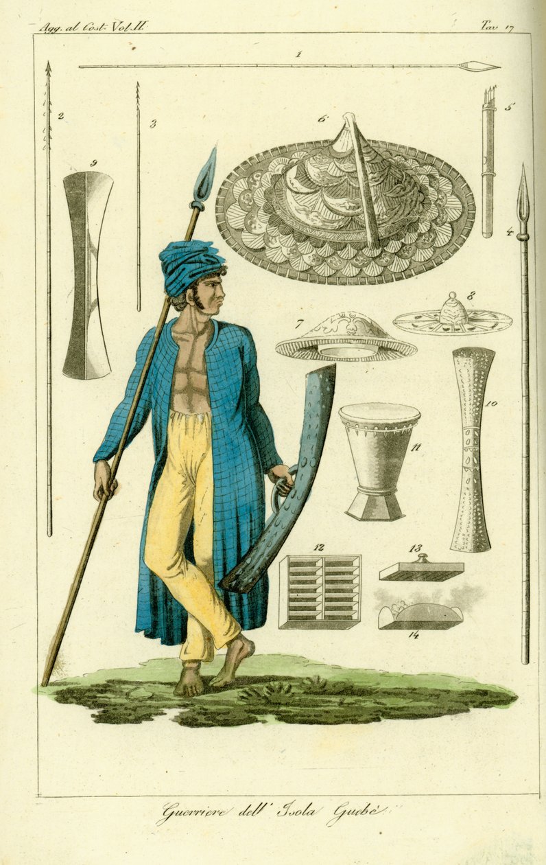 Guebe adasından savaşçı, Maluku Adaları, Endonezya by Unbekannt